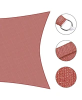 2 Pack 19x13 Ft 97% Uv Block Rectangle Hdpe Sun Shade Sail Canopy Lawn Outdoor