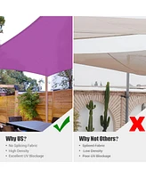 Yescom 2 Pack 10x8 Ft 97% Uv Block Rectangle Hdpe Sun Shade Sail Canopy Lawn Outdoor