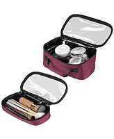 Byootique 2in1 Portable Makeup Backpack Rolling Case Cosmetic Carry-on Travel