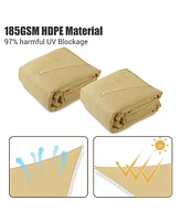 Yescom 19x13 Ft Rectangle Hdpe Sun Shade Sail Canopy 97% Uv Block Outdoor Garden 2 Pack