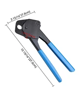 1/2" Pex Crimper Copper Ring Crimping Tool w/ GoNoGo Gauge Clamp Plumping Blue