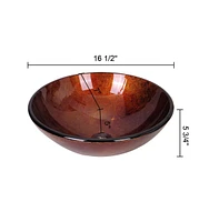 Aquaterior Yescom 2 Pack Round Tempered Glass Above Counter Vessel Sink Bathroom Hotel Basin