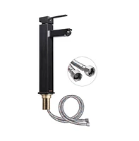 Yescom Aquaterior 1 Hole Bathroom Faucet Cold & Hot Water for Countertop Vessel Sink Nickel Orb