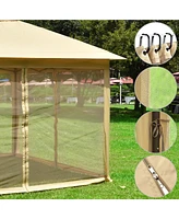 Yescom 11x11ft Pop-Up Gazebo Tent with Mesh Sidewall Canopy Shelter Outdoor Home Patio