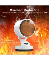 1500W Ptc Oscillating Ceramic Heater Fan Warm & Cool Overheat Protection Home