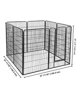 Yescom 16 Pieces 28"x47" Pet Playpen Extra Large Dog Exercise Fence Panel Crate Outdoor