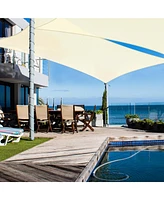 2 Pack 19x13 Ft 97% Uv Block Rectangle Hdpe Sun Shade Sail Canopy Lawn Outdoor
