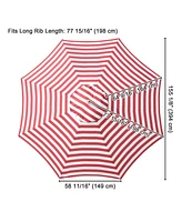 13 Ft Patio Umbrella Replacement Canopy Market Table Top Outdoor Sunshade Cover