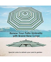 Yescom 9 Ft 3-Tier Patio Umbrella Replacement Canopy Market Table Top Backyard Deck