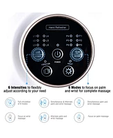 Hand Massager Air Compression Vibration Palm Wrist Heat 6 Modes & Intensities
