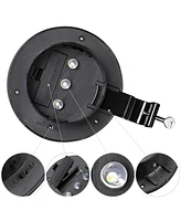 Yescom Led Solar Gutter Light Waterproof Outdoor Garden Fence Wall Lights Black 4Pcs