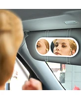 Byootique Car Visor Vanity Mirror w/ Led Light Sun Visor Cosmetic Mirror Travel