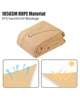 13x10Ft Rectangle Sun Shade Sail Canopy Awning 8Ft Detachable Pole Kit Outdoor