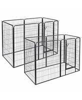 Yescom Dog Playpen 12 Panels 47 inch Height Heavy Duty Outdoor Indoor Camping Rv Fence Barrier Metal Puppy Exercise Kennel