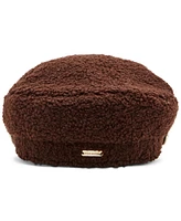 Steve Madden Women's Rope-Trim Fleece Baker Boy Hat