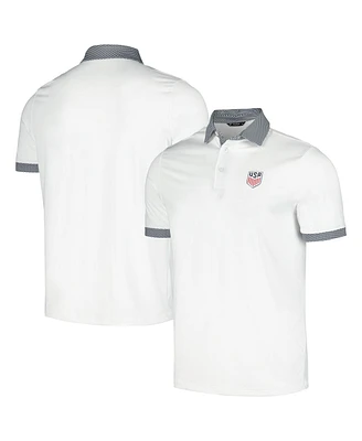 Levelwear Men's White Usmnt Thomas Performance Polo Shirt