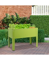 24.5 x 12.5 Inch Outdoor Elevated Garden Plant Stand Flower Bed Box