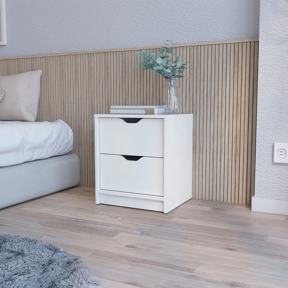 Fm Furniture Dillon 2 Drawers Nightstand