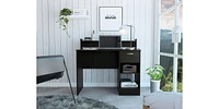 Fm Furniture Charlotte Computer Desk with 2 Storage Shelves and Drawer