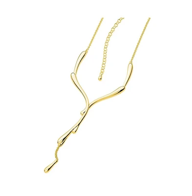 Lucy Quartermaine Dripping Necklace in gold vermeil