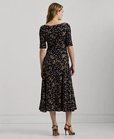 Lauren Ralph Lauren Women's Floral Stretch Cotton Midi Dress