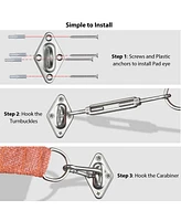 Yescom Rectangle Sun Shade Sail Hardware Kit 304 Stainless Steel Turnbuckle 2 Pack