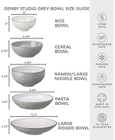 Denby Studio Grey Large Ridged Bowl