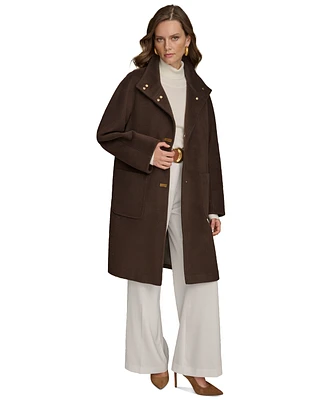 Donna Karan New York Women's Stand-Collar Single-Breasted Coat