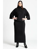 Eloquii Plus Size Sweater Maxi Skirt