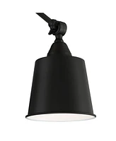 Mendes Modern Industrial Swing Arm Adjustable Wall Mounted Lamps Set of 2 Black Metal Plug-In Down Light Fixture Bedroom Bedside House Reading Living