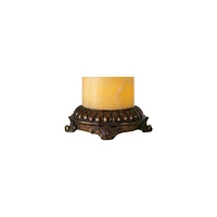 Traditional Table Lamp with Night Light 28.5" Tall Dark Bronze Cream Onyx Stone Column Off White Bell Shade Decor for Living Room Bedroom House Bedsid