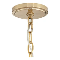 Stiffel Hartley 35" Wide Warm Antique Gold 9-Light Ring Chandelier