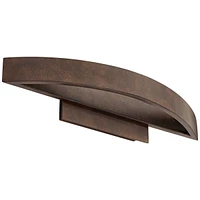 Modern Outdoor Wall Light Fixture Led Mottled Coppered Bronze Brown 20 1/2" Arching Steel Frame for Exterior House Porch Patio Outside Deck Garage Yar