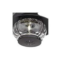 60" Turbina Dc Modern Industrial Outdoor 3 Blade Ceiling Fan with Led Light Remote Control Matte Black Cage Damp Rated for Patio Exterior House Home P