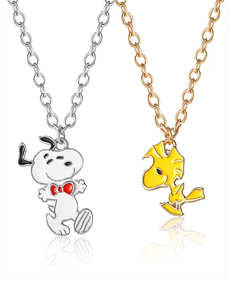 Peanuts Snoopy & Woodstock Bff Necklace Set