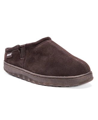 Muk Luks Men's Matt Printed Berber Suede Clog, Chocolate, 9