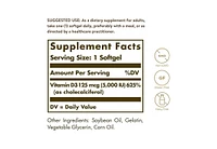 Solgar Vitamin D3 (Cholecalciferol), 5000 Iu, 100 S Gels
