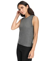 Calvin Klein Women's Ribbed Sleeveless Crewneck Sweater