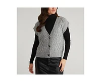 525 Women's Paige Button Front Cable Vest