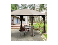 Slickblue Fully Enclosed Outdoor Gazebo with Removable 4 Walls