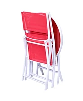 3 Pieces Patio Folding Bistro Set for Balcony or Outdoor Space