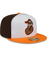 New Era Men's White/Orange Bowling Green Hot Rods Theme Night 59FIFTY Fitted Hat