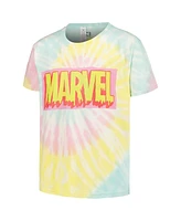 Mad Engine Big Boys and Girls Marvel Logo Drip Tie-Dye Graphic T-Shirt