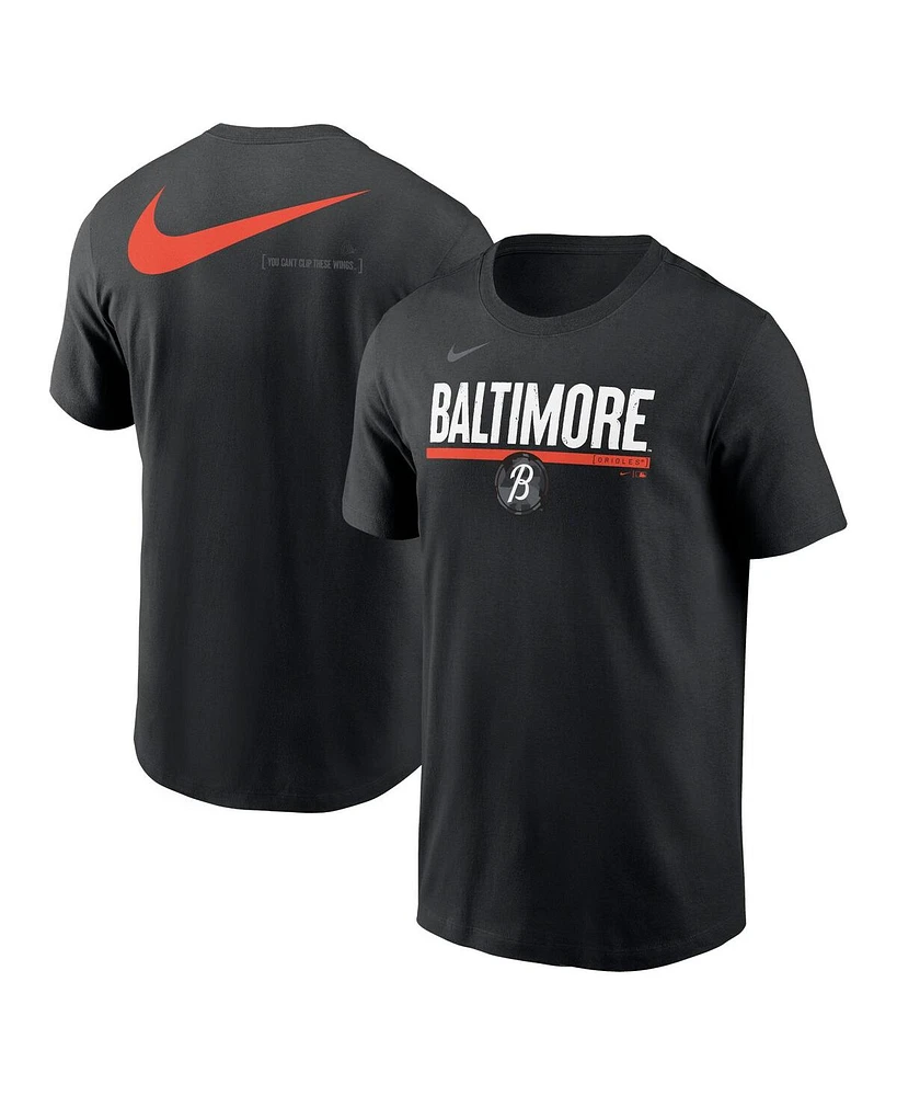 Nike Men's Black Baltimore Orioles 2-Hit Speed City Connect T-Shirt