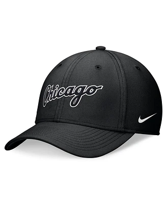 Nike Men's Black Chicago White Sox Primetime Performance SwooshFlex Hat