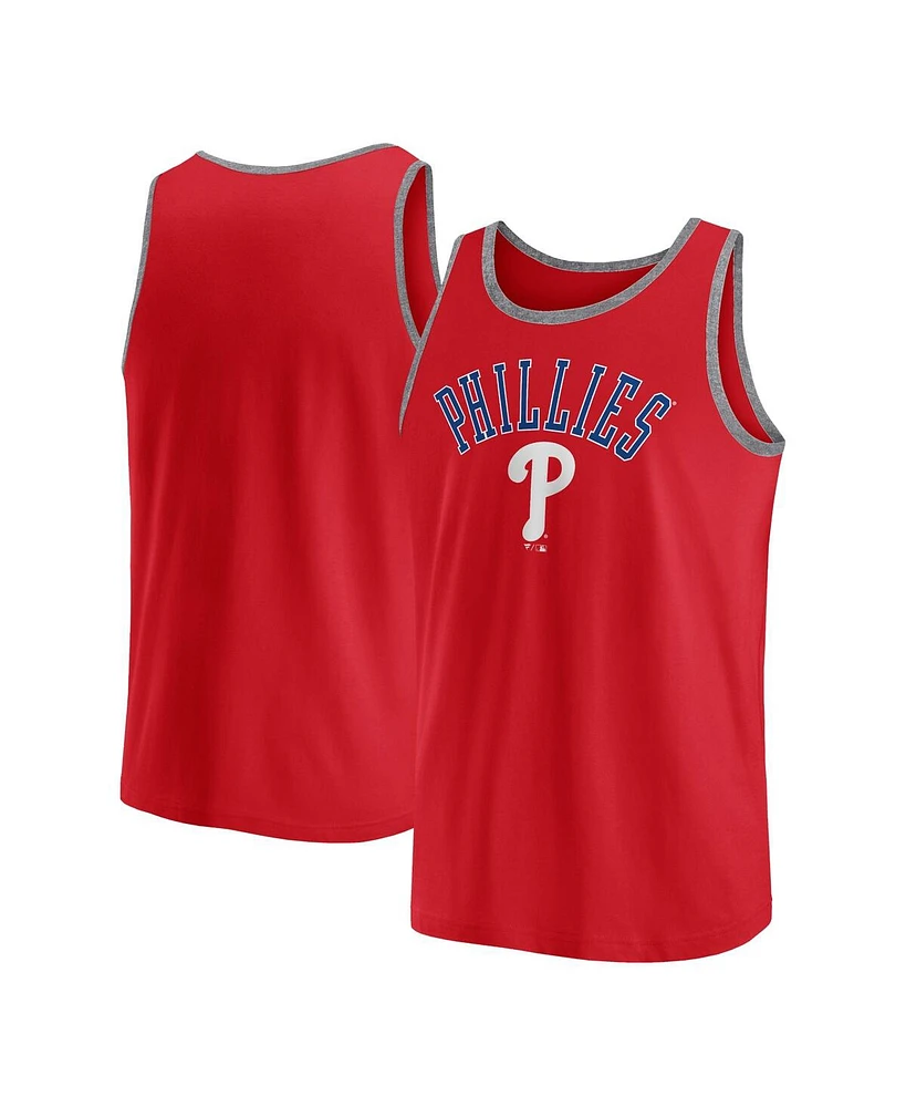 Fanatics Men's Red Philadelphia Phillies Bet Tank Top