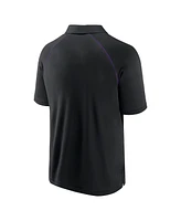 Fanatics Men's Black Colorado Rockies Strong Alone Raglan Polo