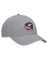 Fanatics Men's Gray Columbus Blue Jackets Extra Time Adjustable Hat