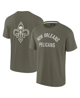 Fanatics Signature Men's and Women's Olive New Orleans Pelicans Elements Super Soft Short Sleeve T-Shirt