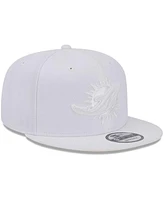 New Era Men's Miami Dolphins Main White on White 9FIFTY Snapback Hat